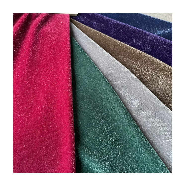 Guaranteed Quality Luxury Dress Fabric Jacquard Micro Velvet Korea P/D Print 100% Polyester Fabric For Dress