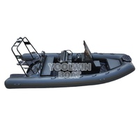 Bateau semi-rigide SP560 à pont ouvert et console centrale en alliage d'aluminium de 5,6 m avec système hydraulique télécommandé pour le tourisme et la navigation