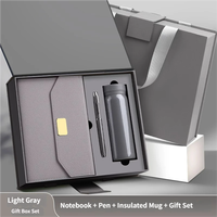 Ensemble Cadeau d'Affaires Promotionnel Personnalisé 2027 YIWIND en Cuir PU avec Tasse Isotherme Sérigraphiée, Carnet et Stylo 3-en-1 pour Entreprise