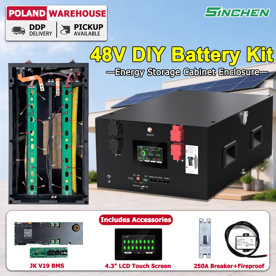 EU Stock DDP Horizontal Stacking 48V Diy Battery Box 51.2V Lithium ...