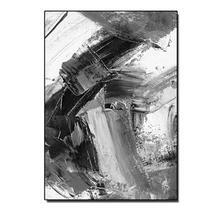 Idées de peintures murales abstraites modernes simples en noir et <span class=keywords><strong>blanc</strong></span> géométriques en acrylique pour le <span class=keywords><strong>salon</strong></span>, décoration sur toile - Product Image 5