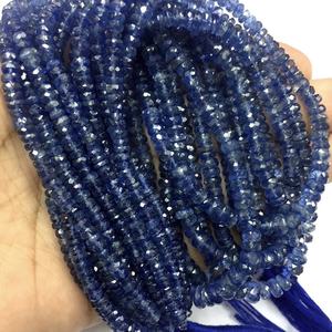 ลูกปัดพลอยโรนเดลเม็ดสีฟ้าชั้นเยี่ยม3มม. 4มม. 5มม. ทำด้วยมือสวยงาม - Product Image 2