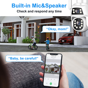 4MP Wifi Mini Smart Linkage PT <b>Camera</b> Human Detection Function Dual Light Built-in Mic & Speaker 256G up to 100ft - Product Image 5