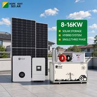 Système solaire hybride hors réseau 8KW 10KW 12KW avec batterie lithium 51.2V 314Ah et onduleur MPPT pour la sauvegarde d'énergie domestique