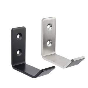 <span class=keywords><strong>Patère</strong></span> murale double en acier inoxydable, design moderne et épuré, pour salle de bain et hôtel, noire, pour peignoirs, installation murale arrière, croisée - Product Image 1