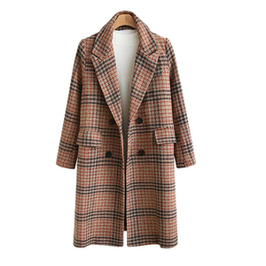 Giacche e Cappotti da <span class=keywords><strong>Donna</strong></span>, <span class=keywords><strong>Trench</strong></span> <span class=keywords><strong>Oversize</strong></span> a Doppio Petto a Quadri, Cappotto Invernale da <span class=keywords><strong>Donna</strong></span> - Product Image 5