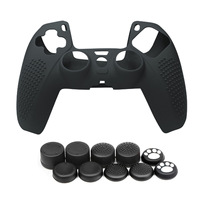 Coque de protection en silicone pour manette PS5 avec 8 capuchons de joystick, housse souple antidérapante pour PlayStation 5