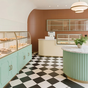 <span class=keywords><strong>Vitrine</strong></span> de boulangerie commerciale haut de gamme, contrôle intelligent de la température, construction robuste, éclairage LED, finition marron - Product Image 4