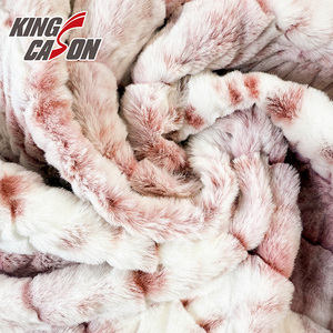 KINGCASON-Tejido de punto cálido de alta calidad, <span class=keywords><strong>precio</strong></span> barato, resistente, supersuave, 100% poliéster tallado, piel de conejo de imitación para gorro de bebé - Product Image 5