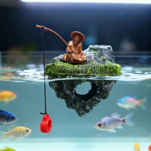 GDZBNIZK Ornement d'aquarium île flottante pour poissons Betta, Guppy, poissons rouges, crevettes et <span class=keywords><strong>crabes</strong></span> ermites - Usage domestique - Product Image 5