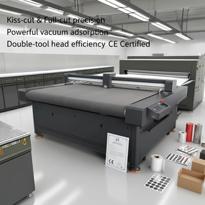 เครื่องตัดสติ๊กเกอร์แบบแบน Teneth Factory พร้อมหัวดูดสุญญากาศแบบคู่ สำหรับตัดวัสดุกระดาษแข็ง ไวนิลถ่ายโอนความร้อน สติ๊กเกอร์ DTF และ PPF แบบ <span class=keywords><strong>Kiss</strong></span> and Die Cut - Product Image 1