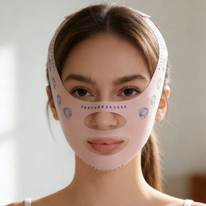 V-Shaped Face Mask For Women Facial Bandage Firming Lift Nasolabial Folds Breathable Elastic Sleep Mask - Product Image 1