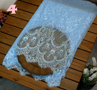 Tissu en dentelle Chantilly française pour cils, maille, DIY, nappes, rideaux, vêtements