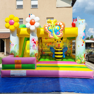 Castillo inflable comercial con tobogán y diseño de abejas, pripuciamas batutas, brincolín infantil para exteriores - Product Image 2