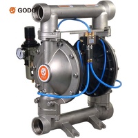 Pompa Diafragma Pneumatik GODO QBF3-50P Pompa Hisap Logam Berpenggerak Udara untuk Air dan Bahan Kimia Berpenggerak Tenaga dengan Tipe Outlet