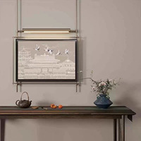 Cuadros y Arte Mural: Nueva Lámpara Colgante LED 3D de Paisaje Chino con Varilla Metálica y Tinta Lavable, Ideal para Estudio u Hotel, Tamaño Grande Personalizable