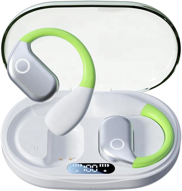 Active Lifestyles Tech Enthusiasts Sports Leisure Use Open-Ear Digital Display Charging Case Comfort Wireless OWS Earbuds