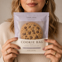Sacs d'emballage personnalisés en plastique laminé de qualité alimentaire, transparents, thermoscellables, pour beignets, biscuits et gâteaux individuels