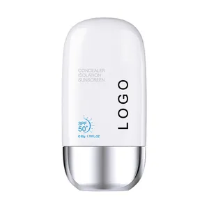 Creme/loção de cor de óxido de zinco para controle de óleo de clareamento corporal, logotipo personalizado de marca própria, protetor solar corporal de longa duração à prova d'água com FPS 50+