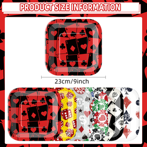 Juego de Vajilla Desechable Biodegradable con Tema de Póker, Decoración para <span class=keywords><strong>Fiesta</strong></span> de <span class=keywords><strong>Casino</strong></span>, Monedas Doradas, Año Nuevo Chino, <span class=keywords><strong>Fiesta</strong></span> para Adultos - Product Image 5