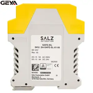 GEYA SAFE-SIL Kualitas dan Keamanan DC 24 V +/- 10% Pabrik Langsung dengan Harga Terbaik Supply Otomasi Industri Berhenti Modul Relay