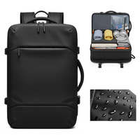 Tas punggung bisnis multifungsi pria, ransel USB untuk bepergian, ransel Laptop bepergian