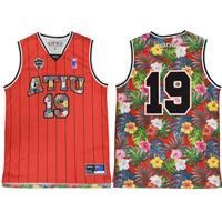 Singlet Bola Basket Pulau Bunga PURE KUKIS Jersey Bola Basket Hawaii Singlet Bola Basket Tropis Singlet Daun Palem