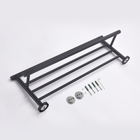 Support mural noir mat pour serviettes de bain, barre porte-serviettes, porte-rouleau de papier toilette, crochets à vêtements, brosse WC, anneau porte-serviettes, accessoires de salle de bain