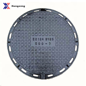 Couvercle de regard carré/rectangulaire en fonte ductile robuste EN 124, moulé au sable, avec cadres, certifié CE/ISO9001, marque Hangxing - Product Image 2