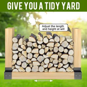 Kit Supporto per Legna <span class=keywords><strong>da</strong></span> Ardere <span class=keywords><strong>da</strong></span> Esterno, Porta Legna Regolabile <span class=keywords><strong>Fai</strong></span>-<span class=keywords><strong>da</strong></span>-<span class=keywords><strong>Te</strong></span>, Supporto Nero per Legna <span class=keywords><strong>da</strong></span> Ardere - Product Image 3