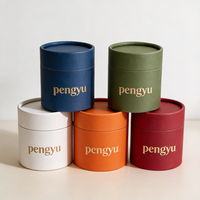 Tube en papier kraft personnalisé avec logo imprimé pour l'emballage de cadeaux, cosmétiques, aliments, thé, bougies, vente en gros, écologique