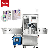 Machine d'étiquetage automatique d'autocollants adhésifs, applicateur de colle à angle droit, machine d'étiquetage pour timbres fiscaux et boîtes de parfum