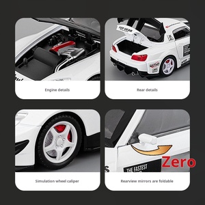 Modellino <span class=keywords><strong>Auto</strong></span> in Metallo Pressofuso S2000 Scala 1:22 con Parti Apribili, Luci, Suono, Funzione Pull-Back, Sterzo e Specchietti Pieghevoli - Per Bambini - Product Image 5