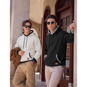 Custom AL-BARAJ INDUSTRIES Men's Winter <b>Hoodie</b> Cotton Fleece Pullover Pocket Breathable Casual Long Sleeve Sweatshirt 220g OEM - Product Image 5