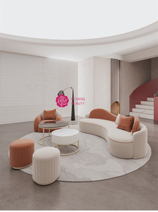 Yicheng Beauty, superventas, área de recepción de Hotel, sofá, silla y mesa, asientos modulares, conjunto de sofá de oficina de ocio, muebles - Product Image 6