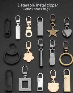 Tirant de <span class=keywords><strong>fermeture</strong></span> éclair en métal personnalisé avec logo, design pour sac à main en alliage # 5 curseurs de <span class=keywords><strong>fermeture</strong></span> éclair en nylon pour sac - Product Image 1