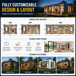 Casa de Vacaciones de Lujo, Edificio Prefabricado de Acero Ligero Personalizado, Casas Prefabricadas, Habitación en el Patio Trasero, Mini Casa, Cabaña de Camping - Product Image 3