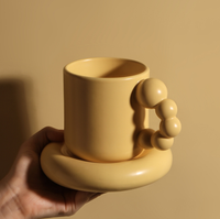 Mug à café en céramique écologique avec poignée rotative, résistant à la chaleur, grand mug en céramique pour enfants, restaurants, mug à thé en stock, cadeau
