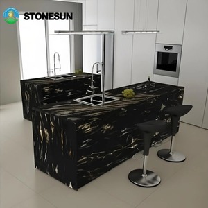 Piano <span class=keywords><strong>Cucina</strong></span> Moderno StoneSun, Isola <span class=keywords><strong>Cucina</strong></span> Personalizzata, <span class=keywords><strong>Top</strong></span> in Marmo Nero Naturale per Mobili da <span class=keywords><strong>Cucina</strong></span> - Product Image 5