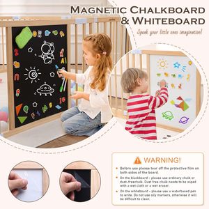 Grand parc en bois pour bébés tout-petits Caractéristiques de sécurité Barrière de jeu intérieure/extérieure pour chambre à coucher-Plastique Métal - Product Image 5
