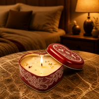 Scatola di Latta a Forma di Cuore con Logo Personalizzato, Confezione per Gioielli, Scatola Regalo Fai-da-Te all'Ingrosso per Caramelle e Candele