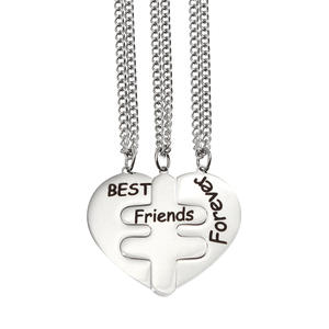 Meilleur ami pour toujours collier en acier inoxydable 3 soeurs dames bijoux exquis Graduation <span class=keywords><strong>saison</strong></span> retour vêtements cadeau - Product Image 1
