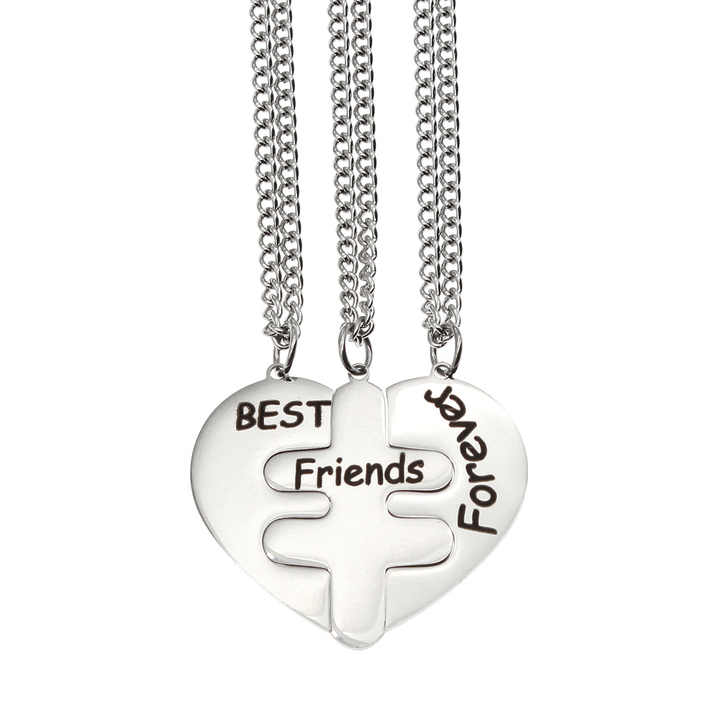 Best Friend Forever Necklace Stainless Steel 3 Sisters Ladies
