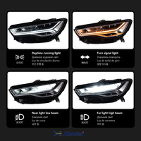 Conjunto de Faros LED Láser de Triple Lente XUNBAI para Audi A6 C7 2012-2016, 12V 60W, DRL, Señal de Giro, CAN Bus, Plug and Play, Repuestos para Auto