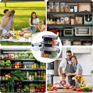 Contenants en verre à compartiment unique avec couvercles pour la préparation des repas, boîte à lunch pour la conservation des aliments frais, vente en gros - Product Image 5