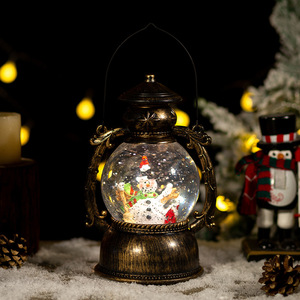 2024 Hot Selling Christmas Decorative Gifts Crafts <b>Plastic</b> Large Music Light Christmas Snowball Water Light - Product Image 4