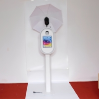Kit de photomaton portable tout-en-un avec éclairage LED moderne, montage rapide, caméra selfie, télécommande Bluetooth en métal robuste