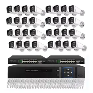 32chs 2-Wege-Audio 8mp 4K Gesicht Menschliche Erkennung POE CCTV-Überwachungs kamera modul Außen system 4K NVR 8 MP Kit