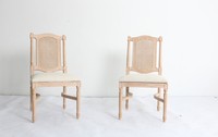 Ensemble de table à manger en bois massif tressé style nordique moderne avec 8 chaises et chaise de bar en rotin pour salle à manger - Vente en gros