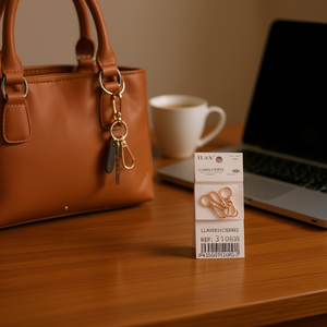 Set di 3 Portachiavi Ilan con Chiusura a Moschettone 45mm in Oro Rosa - Product Image 3